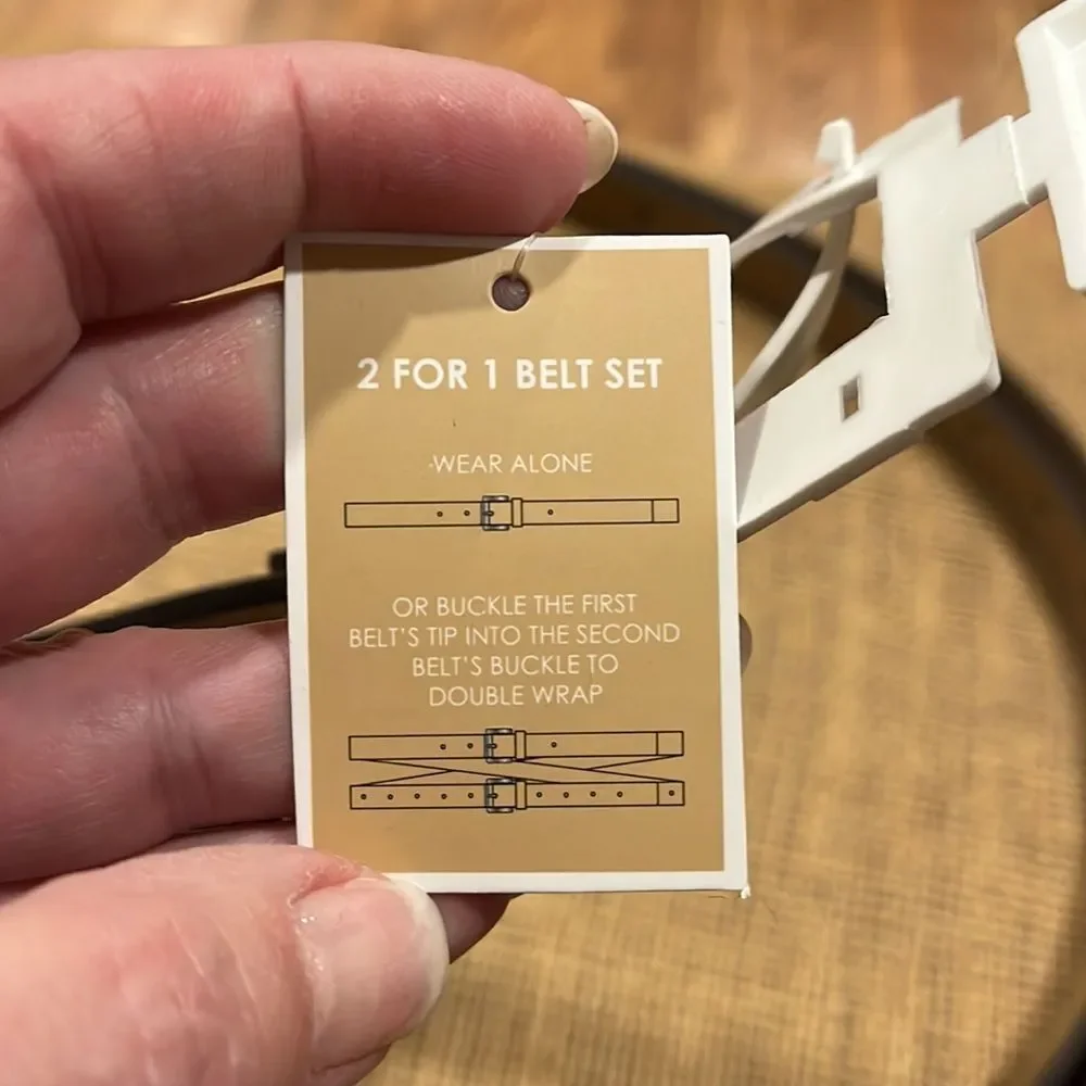 NWT Michael Kors 2 for 1 belt set